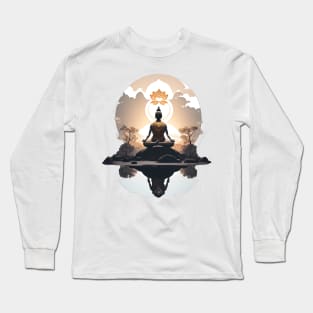 Meditation Under a Clear Lake Long Sleeve T-Shirt